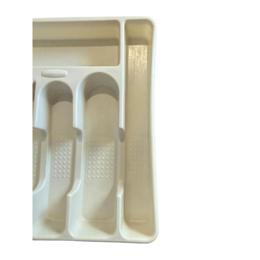 Vintage Rubbermaid 2925 Almond Silverware Tray Flatware Drawer Organizer USA‎